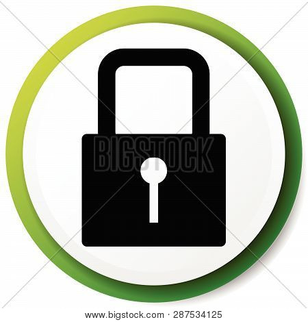 For Security, Prevention, Privacy Themes: Padlock Icon
