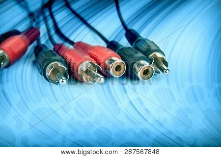 Cinch Rca Connectors For Audio And Video