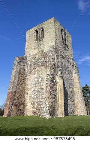 Square Tower Of Saint Winoc Abbey, Bergues, Nord Pas De Calais, France