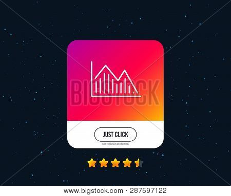 Financial Chart Line Icon. Economic Graph Sign. Stock Exchange Symbol. Business Investment. Web Or I