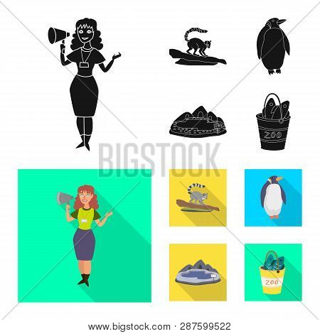 Vector Design Of Nature  And Fun  Sign. Collection Of Nature  And Entertainment Stock Symbol For Web