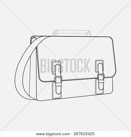 Satchel Icon Line Element. Vector Illustration Of Satchel Icon Line Isolated On Clean Background For