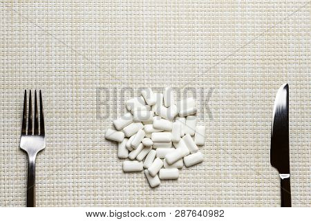 Chewing Gum Concept With Copy Space. Oral Hygiene And Protect Teeth From Tooth Decay Or Plaque Conce