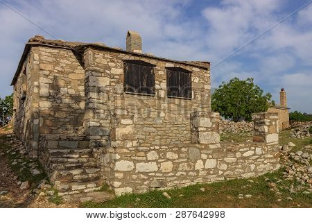 Old Stone House In The Village Of Kastro. Thassos Island, East Macedonia And Thrace, Greece
