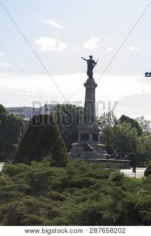Ruse, Bulgaria - May 1, 2008: Monument Of Freedom At The Center Of City Of Ruse, Bulgaria