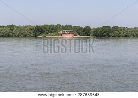 Ruse, Bulgaria - May 1, 2008: The Danube River Passing Through The City Of Ruse, Bulgaria