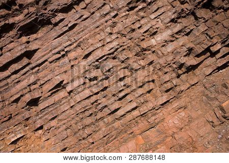 Fragment Of Slate Rocks - A Geological Monument In Krivoy Rog In Ukraine