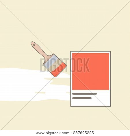 Color Palette With Paint Brush Logotype Design Templates.