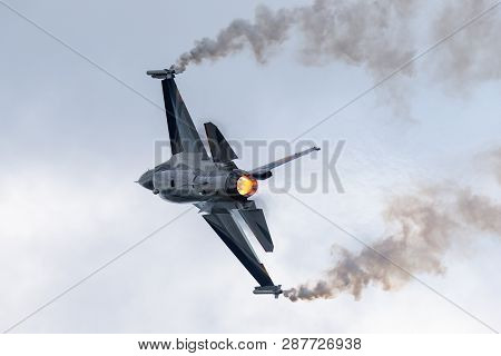 Payerne, Switzerland - August 30, 2014: Belgian Air Component (belgian Air Force) General Dynamics F