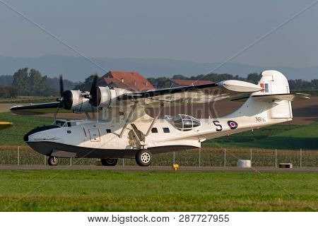 Payerne, Switzerland - September 6, 2014: Consolidated Pby-5a Catalina Amphibious Aircraft Of World 