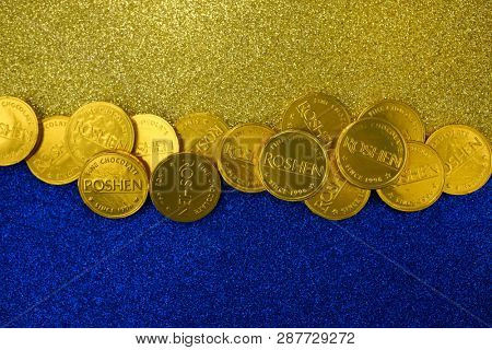 Kiev, Ukraine - February 1, 2019: Roshen Ukrainian Corporation was ranked 18th in the 