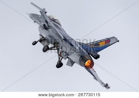Payerne, Switzerland - August 31, 2014: Belgian Air Component (belgian Air Force) General Dynamics F