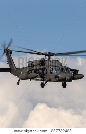 Payerne, Switzerland - September 1, 2014: Austrian Armed Forces (austrian Army) Sikorsky S-70a-42 Bl