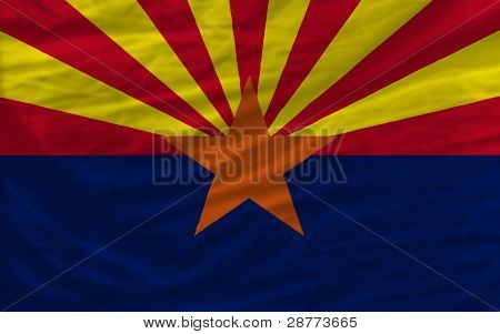 Kompletní zamával vlajka amerického státu Arizona pro pozadí