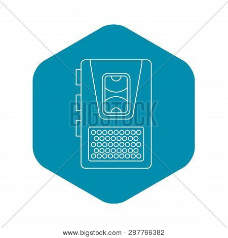 Dictaphone Icon. Outline Illustration Of Dictaphone Vector Icon For Web