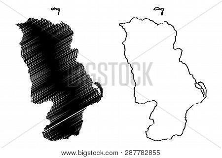 County Antrim (united Kingdom, Northern Ireland, Counties Of Northern Ireland) Map Vector Illustrati