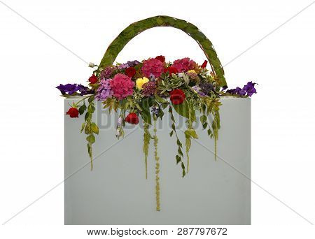 Southport, Lancashire, England, Uk - August 18, 2018 : Flower Arrangement At The Southport Flower Sh