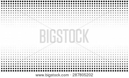 Halftone Gradient Pattern. Abstract Halftone Dots Background. Monochrome Dots Pattern. Vector Halfto