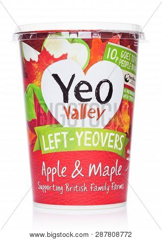 London, Uk - March 05, 2019: Yeo Valley Family Farm Proper Organic Bio Live Yogurt With Apple And Ma
