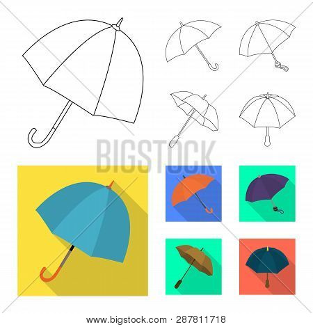 Isolated Object Of Protection And Closed Sign. Set Of Protection And Rainy Stock Vector Illustration