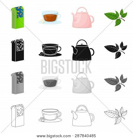 Vector Design Of Healthy And Floral  Symbol. Collection Of Healthy And Gradient Stock Symbol For Web