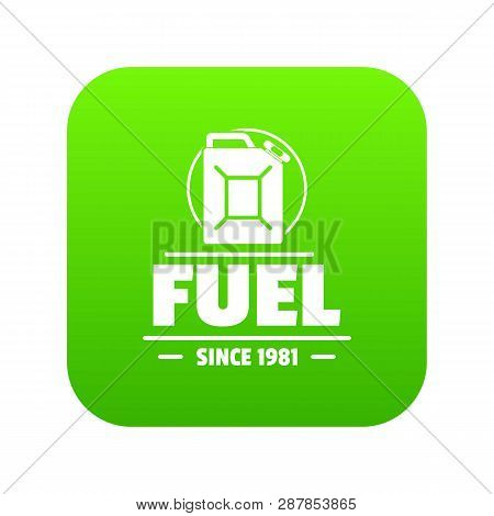 Canister Icon Green Isolated On White Background