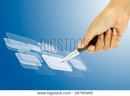 A Pen Pointer On A Touch Screen Interface