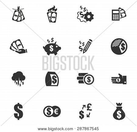Money Vector Icons For User Interface Design