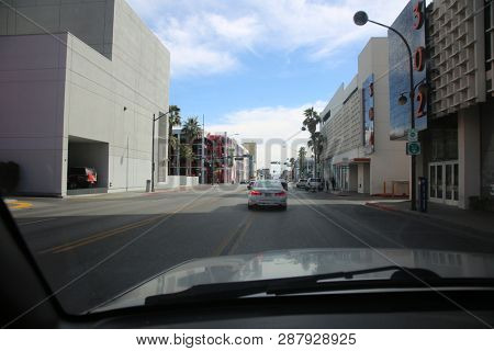2/25/2017 Las Vegas, Nevada: Self Driving or Driver less Car carries people to various locations. 