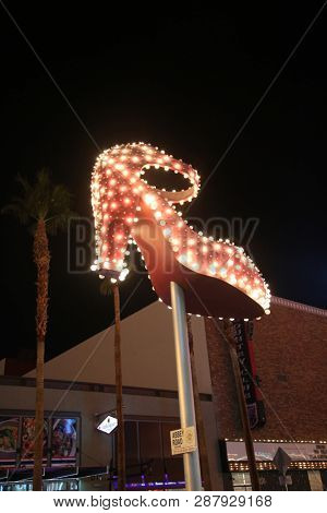 2/25/2019 Las Vegas, Nevada: Freemont Street Experience, including Neon Signs, Casinos, Zip Lines, Gambling, Slot Machines, Card Games, Tourist, Entertainers, and more. Las Vegas Nevada Night Life. 