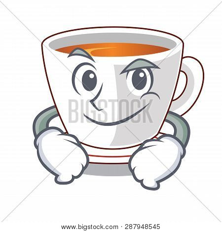 Smirking Cup Mint Tea The Shape Mascot