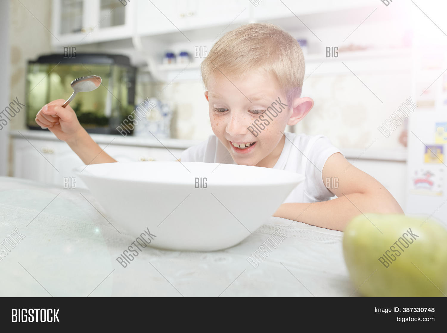 Little Boy Kitchen Image & Photo (Free Trial) Bigstock