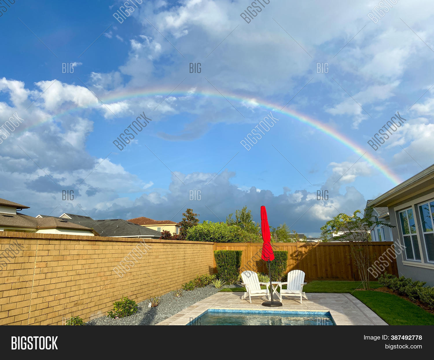 Rainbow Backyard Pool Image & Photo (Free Trial) Bigstock