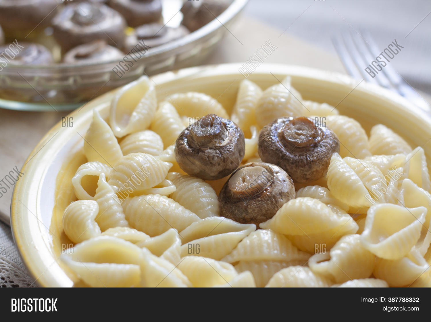 Pasta Shells Mushrooms Image & Photo (Free Trial) Bigstock