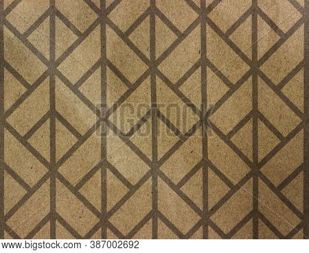 Angular Background. Diamond Pattern. Vintage Corner Background. Angular Pattern On A Yellow Backgrou