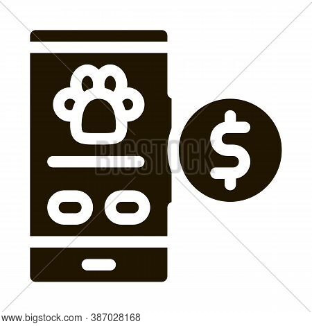 Cash Assistance For Animals Glyph Icon Vector. Cash Assistance For Animals Sign. Isolated Symbol Ill