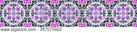 Lombok Textile. Pink And Blue Seamless Texture. Abstract Shibori Print. Seamless Tie Dye Rapport. Et