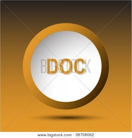 Pulsante plastica doc. Illustrazione di raster.
