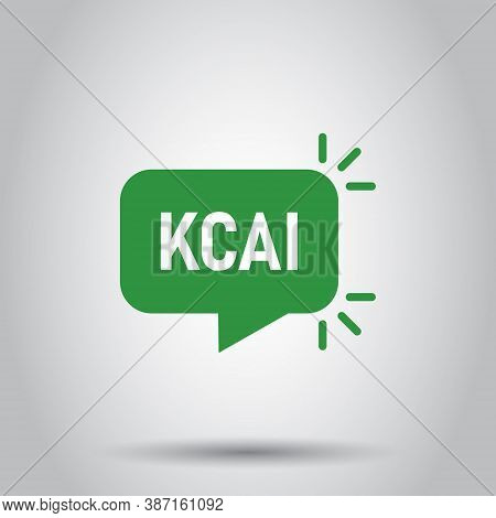 Kcal Icon In Flat Style. Diet Vector Illustration On White Isolated Background. Calories Business Co