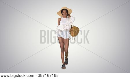 Summer In The City Beautiful African American Woman Wearing Fash