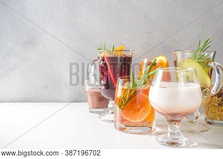 Various Autumn Winter Alcohol Cocktails