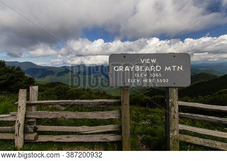 The Gray Beard Mountain Overlook On The Blue Ridge Parkway. The Blue Ridge Parkway Is The Most Visit