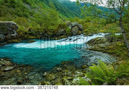 Norway Sunndal Hardangerfjord Bondhusvatnet Glacier Lake Bondhusbreen Glacier