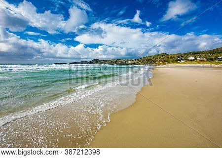Hellesto Beach on sunny day, outside Stavanger, Norway