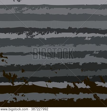 Abstract Irregular Striped Textured Background. Black, Gray