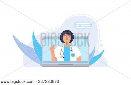 Doctor Online. Online Medical Consultation And Support Concept. Medical Services. Ask Your Doctor. F