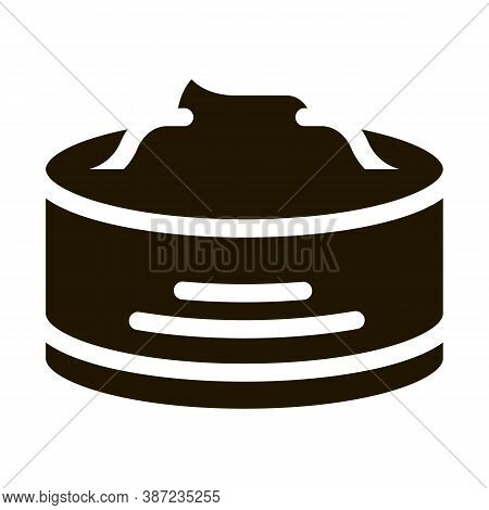 Protect Cream Container Glyph Icon Vector. Protect Cream Container Sign. Isolated Symbol Illustratio