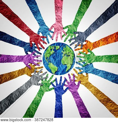 Global Diversity Or Earth Day And International World Culture As A Concept Of International People C