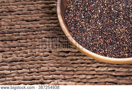 Black Quinoa Seeds - Chenopodium Petiolare. Text Space