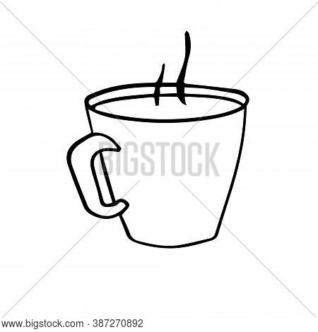 Vector Hand Drawn Doodle Cup Of Hot Drink.